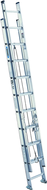 Werner D1524-2 Extension Ladder, 23 ft H Reach, 300 lb, Aluminum